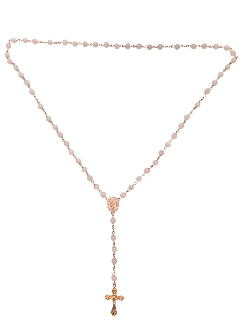 Chapelet fait-main en Quartz rose - Douceur & Sérénité