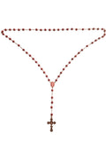 Chapelet fait-main en Jaspe rouge version dorée – Chaleur & Élégance