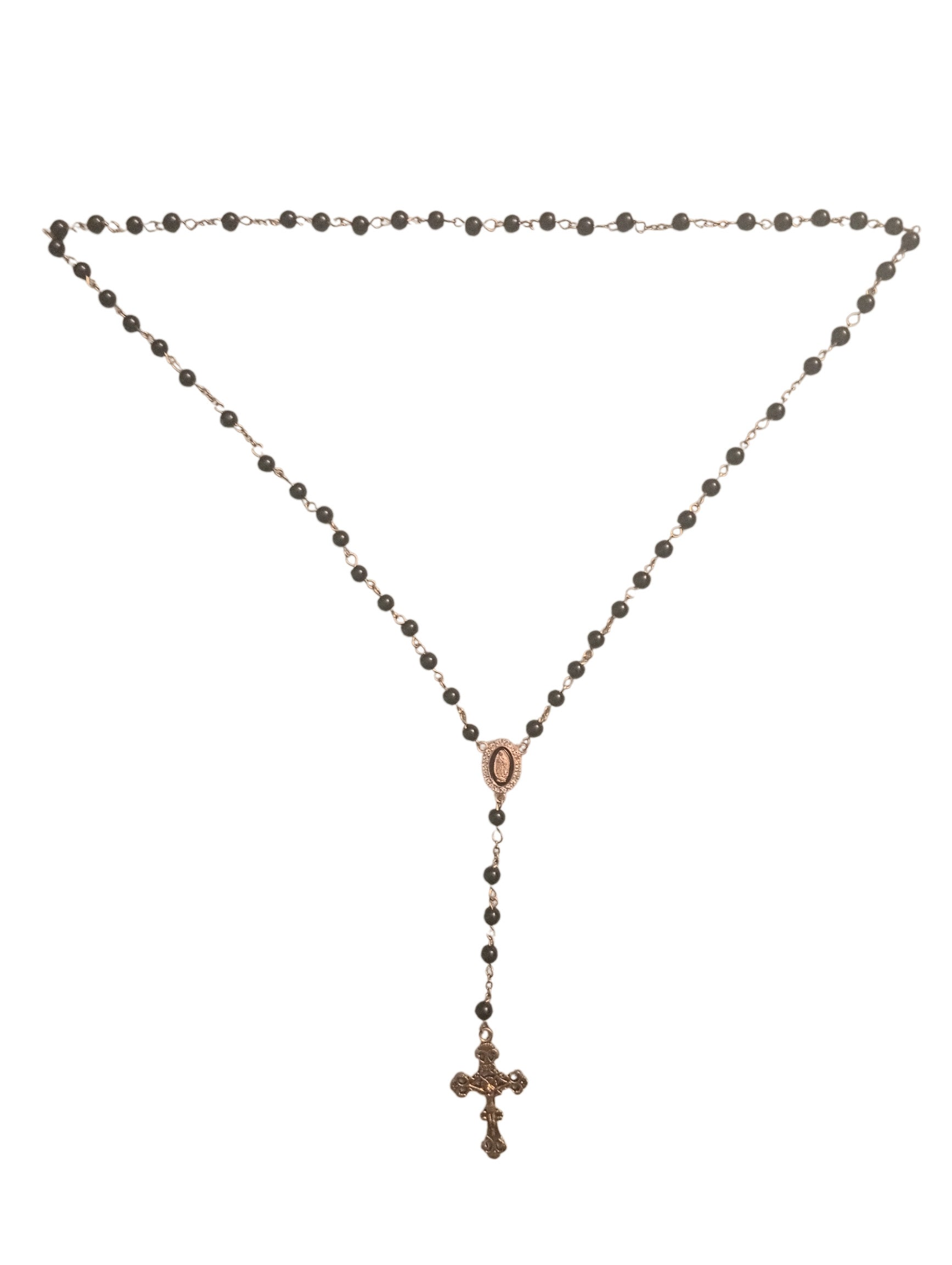 Chapelet fait-main en Onyx noir Version dorée - Sobriété & élégance